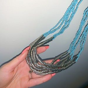 Teal & Silver Necklace